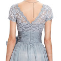 Grace Karin Formal Gris Madre Larga de la Novia Lace Vestidos Vestido de noche de manga corta CL4445